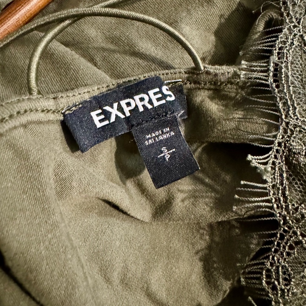 Express Green Lace Cami